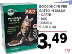 Todis Rico bocconcini per rico gatto in salsa offerta