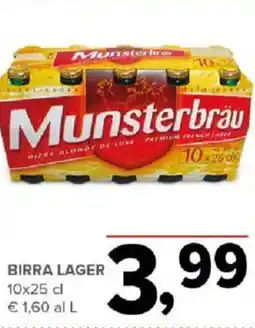 Todis Birra lager Munsterbrau offerta