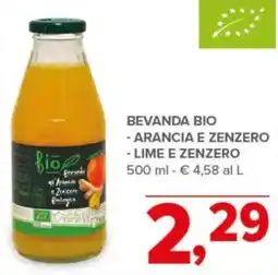 Todis Bevanda bio arancia e zenzero - lime e zenzero offerta