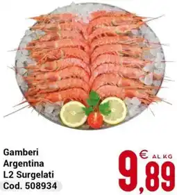 Centro Cash Gamberi Argentina L2 Surgelati offerta