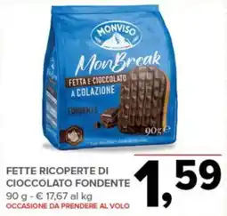Todis Monviso fette ricoperte di cioccolato fondente offerta