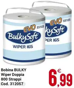 Centro Cash Bobina BULKY Wiper Doppia 800 Strappi offerta