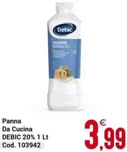 Centro Cash Panna Da Cucina DEBIC 20% offerta