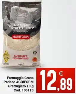 Centro Cash Formaggio Grana Padano AGRIFORM Grattugiato offerta