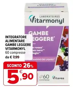 Iperal Integratore alimentare gambe eggere VITARMONYL offerta