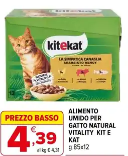 Iperal Alimento umido per gatto natural vitality KIT E KAT offerta