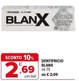 Iperal Dentifricio BLANX offerta