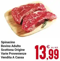 Centro Cash Spinacino Bovino Adulto Scottona Origine Varie Provenienze Vendita A Cassa offerta
