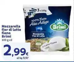 Sigma Superstore Mozzarella fior di latte fieno Brimi offerta