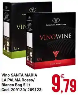 Centro Cash Vino SANTA MARIA LA PALMA Rosso/ Bianco Bag offerta