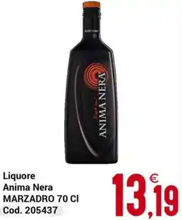 Centro Cash Liquore Anima Nera MARZADRO offerta