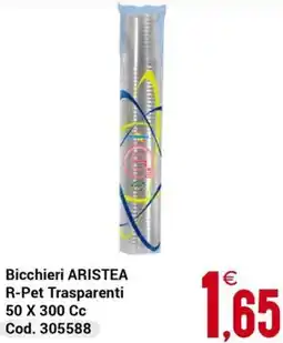 Centro Cash Bicchieri ARISTEA R-Pet Trasparenti offerta