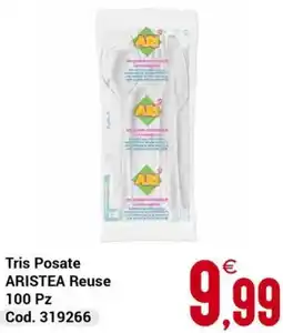 Centro Cash Tris Posate ARISTEA Reuse offerta
