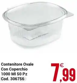 Centro Cash Contenitore Ovale Con Coperchio offerta