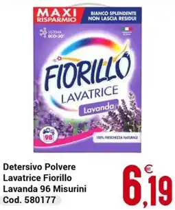 Centro Cash Detersivo Polvere Lavatrice Fiorillo Lavanda 96 Misurini offerta