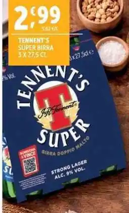 Deco Superfreddo Tennent's super birra offerta