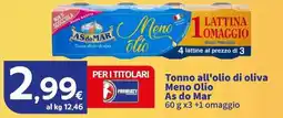 Sigma Superstore Tonno all'olio di oliva Meno Olio As do Mar offerta