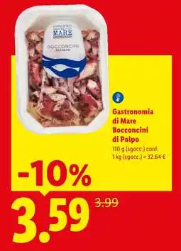 Lidl Gastronomia di Mare Bocconcini di Polpo offerta