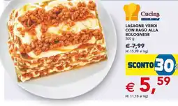 Esselunga Cucina esselunga lasagne verdi con ragù alla bolognese offerta