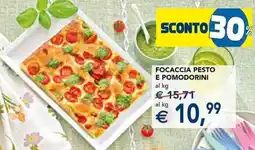 Esselunga Focaccia pesto e pomodorini offerta