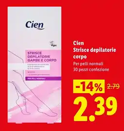 Lidl Cien Strisce depilatorie corpo offerta