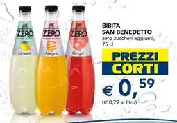 Esselunga Bibita san benedetto zero zuccheri aggiunti offerta