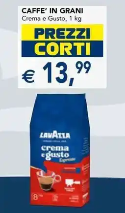 Esselunga Lavazza caffe' in grani crema e gusto offerta