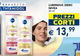 Esselunga Luminous siero NIVEA offerta