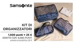 Esselunga Samsonite kit di organizzatori offerta
