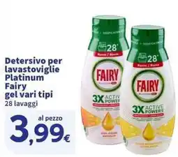 Sigma Superstore Detersivo per lavastoviglie Platinum Fairy gel offerta