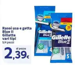 Sigma Superstore Rasoi usa e getta Blue II Gillette offerta