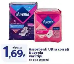 Sigma Superstore Assorbenti Ultra con ali Nuvenia offerta