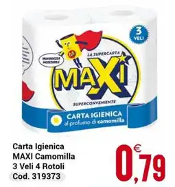 Centro Cash Carta Igienica MAXI Camomilla offerta