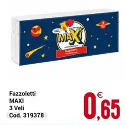 Centro Cash Fazzoletti MAXI 3 Veli offerta