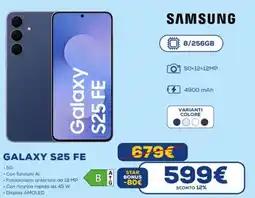 Euronics SAMSUNG GALAXY S25 FE offerta