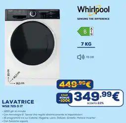 Euronics Whirlpool LAVATRICE WSB 725 D IT offerta