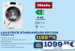 Euronics Miele LAVATRICE STANDARD125 EDITION WWB680 WCS offerta