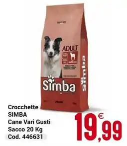Centro Cash Crocchette SIMBA Cane offerta