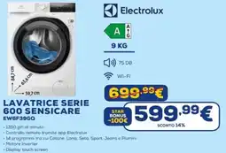 Euronics Electrolux LAVATRICE SERIE 600 SENSICARE EW6F39GQ offerta