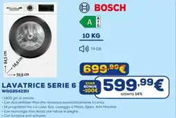 Euronics BOSCH LAVATRICE SERIE 6 WGG254Z9II offerta