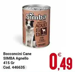 Centro Cash Bocconcini Cane SIMBA Agnello offerta