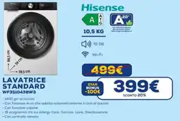 Euronics Hisense LAVATRICE STANDARD WF3S1043BW3 offerta
