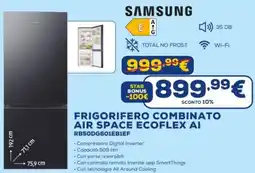Euronics SAMSUNG FRIGORIFERO COMBINATO AIR SPACE ECOFLEX AI RB50DG601EB1EF offerta