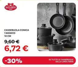 Max Factory Ballarini casseruola conica 1 manico 14 cm offerta
