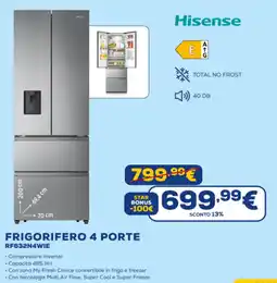 Euronics Hisense FRIGORIFERO 4 PORTE RF632N4WIE offerta