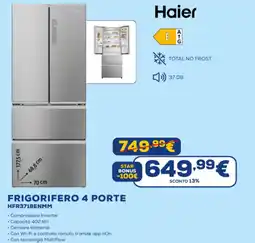 Euronics Haier FRIGORIFERO 4 PORTE HFR3718ENMM offerta