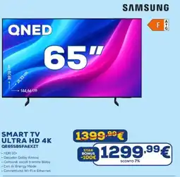 Euronics SAMSUNG SMART TV ULTRA HD 4K QE65S85FAEXZT offerta