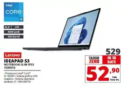 Comet Lenovo IDEAPAD S3 NOTEBOOK SLIM IPS3 15IRH10 offerta
