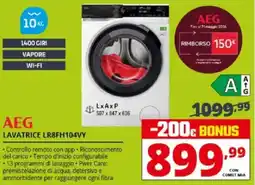 Comet AEG LAVATRICE LR8FH104VY offerta