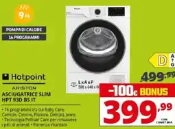 Comet Hotpoint ARISTON ASCIUGATRICE SLIM HPT 93D BS IT offerta